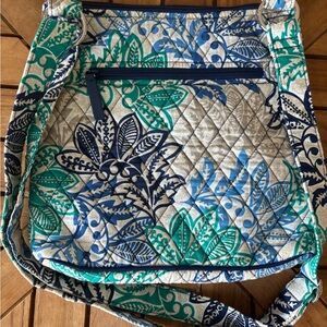 Vera Bradley Santiago Blue& Teal Hipster Crossbody Bag Adjustable Straps Pockets